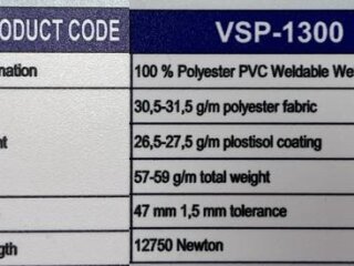 Лента усиления тента, вебинг. серый