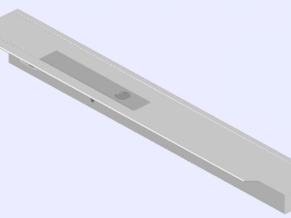 Стойка бортовая алюминиевая вертикальная левая 600мм