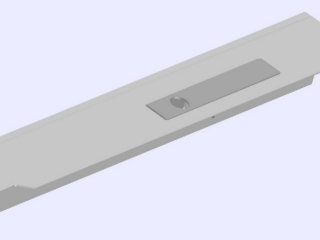 Стойка бортовая алюминиевая вертикальная правая 600мм