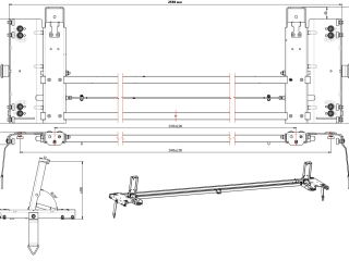 Каретка сдвижной крыши VERSUS 2х700N, VST