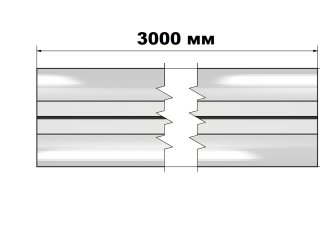 Планка, алюминиевая для зад. балки, от подлива, гофрированная алюминиевая 3000 мм