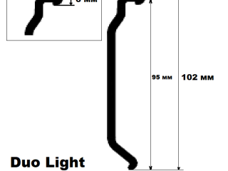 Резинка боковая от подлива для крыши VERSUS DUO LIGHT (черный) 14 метров